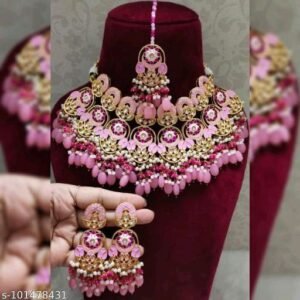 Elite Glittering Women Pearl Jewelry Bridal Set