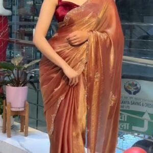 TWO-TONE GOLDEN DIAMOND SUNERI SAREE