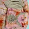 Organza Silk Kurti Set pink and blue casual wear