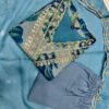 Organza Silk Kurti Set pink and blue casual wear