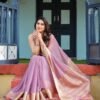 Premium Chiffon Saree Serene Lavender Purple pallu