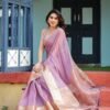 Premium Chiffon Saree 💜