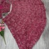 Premium Chinon Silk Pink Lehenga bridal dinner wear