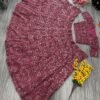 Premium Chinon Silk Pink Lehenga bridal dinner wear