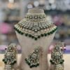 Gold-Plated Traditional Kundan Pearl Choker Necklace many colours
