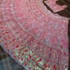 Pink mirror Multicolour Whiscos Embroidery dinner lehenga