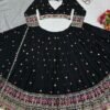 Black Casual elegant sequence and embroidery lehenga