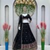 Black Casual elegant sequence and embroidery lehenga