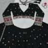 Black Casual elegant sequence and embroidery lehenga