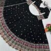 Black Casual elegant sequence and embroidery lehenga