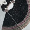 Black Casual elegant sequence and embroidery lehenga