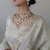 White Elegant soft look lehenga gold sequence