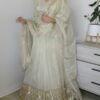 White Elegant soft look lehenga gold sequence