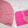 Pink Mirror Embroidered Devsena Silk Elegant Dinner Lehenga