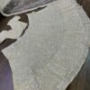 White mirror like foil work design dinner lehenga