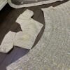White mirror like foil work design dinner lehenga