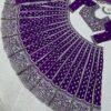 Purple Partywear Georgette Lehenga with Full Flair