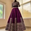 Purple Classic gold embroidery Casual wear lehenga