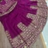 Purple Classic gold embroidery Casual wear lehenga