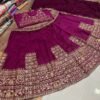 Purple Classic gold embroidery Casual wear lehenga