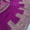 Purple Classic gold embroidery Casual wear lehenga