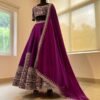 Purple Classic gold embroidery Casual wear lehenga