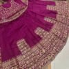 Purple Classic gold embroidery Casual wear lehenga