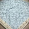 Soft blue sequence Saree elegant evening shiny wear