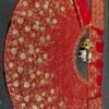 Red lehenga with gold Sequence Shiny Vibrant Dinner Wear