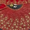 Red lehenga with gold Sequence Shiny Vibrant Dinner Wear