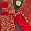 Red lehenga with gold Sequence Shiny Vibrant Dinner Wear