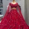 Red Sequence Shiny Vibrant Dinner lehenga
