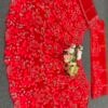 Red Sequence Shiny Vibrant Dinner lehenga