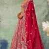 Red Grand Bridal full Sequence silk lehenga shiny