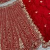 Red Grand Bridal full Sequence silk lehenga shiny