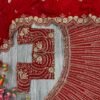 Red Grand Bridal full Sequence silk lehenga shiny