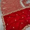 Red Grand Bridal full Sequence silk lehenga shiny