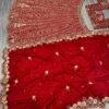 Red Grand Bridal full Sequence silk lehenga shiny