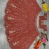 Red Grand Bridal full Sequence silk lehenga shiny