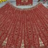 Red Grand Bridal full Sequence silk lehenga shiny