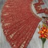 Red Grand Bridal full Sequence silk lehenga shiny