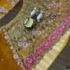 Orange floral design embroidery dinner grand lehenga