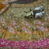 Orange floral design embroidery dinner grand lehenga