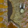 Orange floral design embroidery dinner grand lehenga