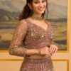 Pink Partywear Georgette Lehenga with Full Flair
