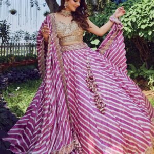 Pink Digital print casual cotton silk lehenga