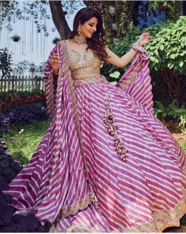 photo_6088904634107285260_y Pink Digital print casual cotton silk lehenga