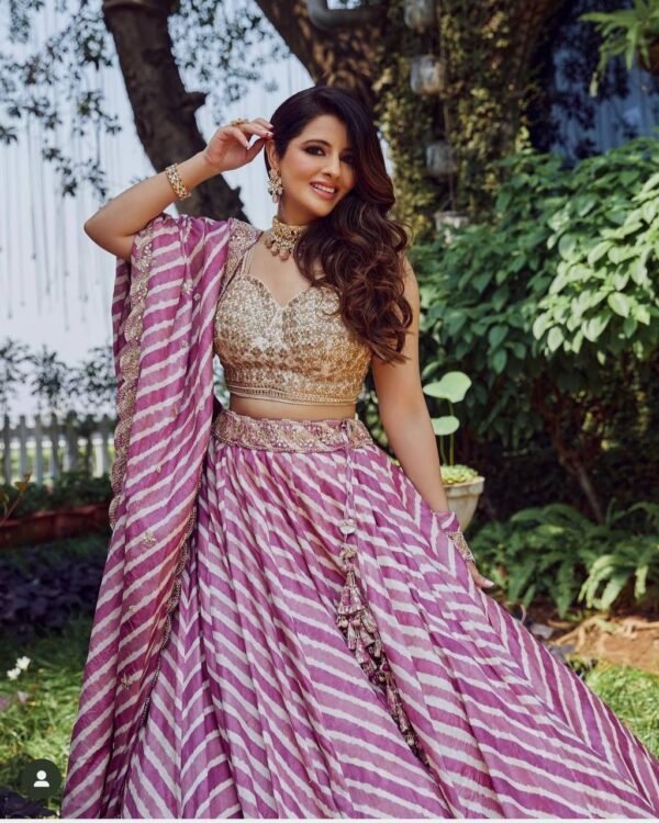 photo_6088904634107285261_y Pink Digital print casual cotton silk lehenga