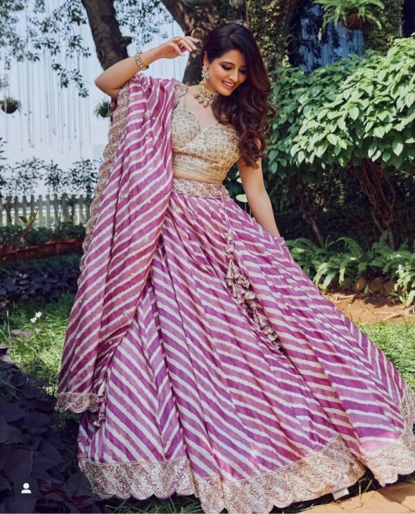 photo_6088904634107285262_y Pink Digital print casual cotton silk lehenga
