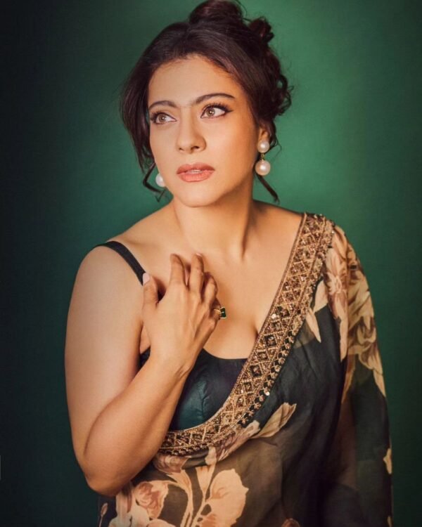 Black floral georgette sequence digital print casual saree